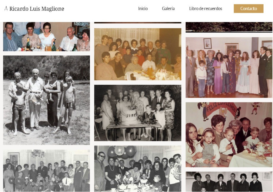 Fotografías familiares para libro homenaje
